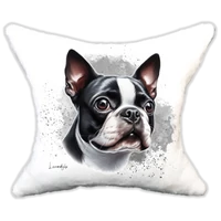 Plüss párna kutyás-névvel is rendelhető Boston Terrier