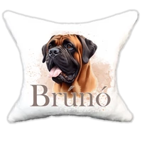 Plüss párna kutyás-névvel is rendelhető Bullmastiff