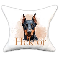 Plüss párna kutyás-névvel is rendelhető Doberman