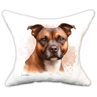 Plüss párna kutyás-névvel is rendelhető Staffordshire terrier