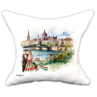 Plüss párna Hungary Budapest parlament népviselet
