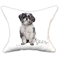 Plüss párna  kutyás Shih-tzu