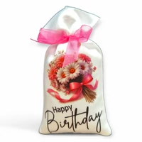 Hűtőmágnes & illatzsák levendulával-Virágcsokor Happy Birthday