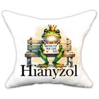 Plüss párna békás szerelmes csókra várva......