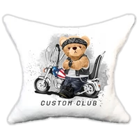 Plüss párna Menő maci motor-custom club