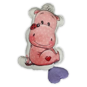 Plüss levendulás formapárna méret kb25x32x14 cm