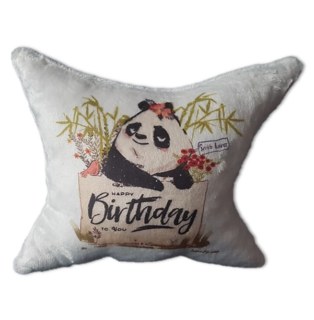 Plüss Párna Panda Happy Birthday