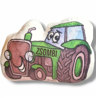 zöld traktor formapárna kivehető nyugtató levendulás betéttel.