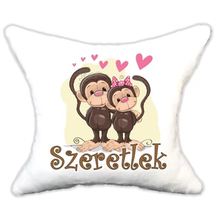 Plüss párna  Szerelmes majmok névvel is rendelhető
