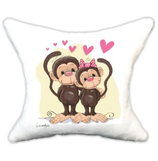 Plüss párna  Szerelmes majmok névvel is rendelhető
