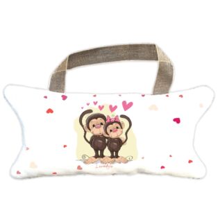 Mini illatos Üzenő párna szerelmes majmok-névvel is rendelhető