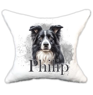 Plüss párna kutyás-névvel is rendelhető Border Collie