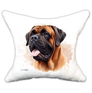 Plüss párna kutyás-névvel is rendelhető Bullmastiff