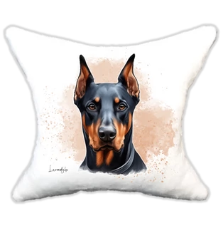Plüss párna kutyás-névvel is rendelhető Doberman