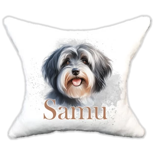 Plüss párna kutyás-névvel is rendelhető Havanese