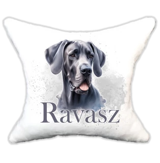 Plüss párna kutyás-névvel is rendelhető Német Dog