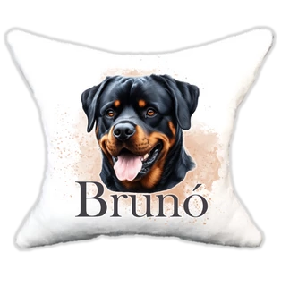 Plüss párna kutyás-névvel is rendelhető Rottweiler