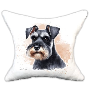 Plüss párna kutyás-névvel is rendelhető Schnauzer