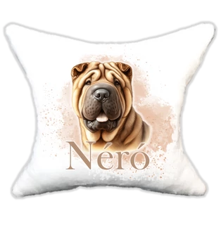 Plüss párna kutyás-névvel is rendelhető Shar pei