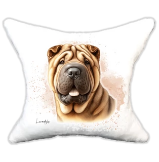 Plüss párna kutyás-névvel is rendelhető Shar pei