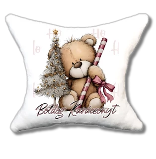 Macika karácsonyi hangulatban cuki plüsspárna, 