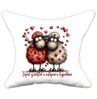 szerelmes báránykák, plüsspárna, cuki  párna valentinnapra, levandy