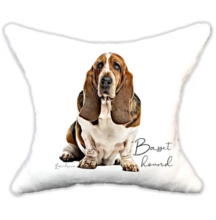 Plüss párna  kutyás Basset hound