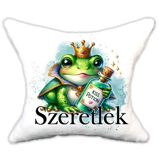 Plüss párna békás csók bájital