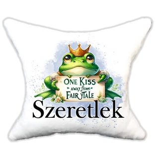 Plüss párna békás egy csókkal távolabb...