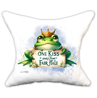 Plüss párna békás egy csókkal távolabb...