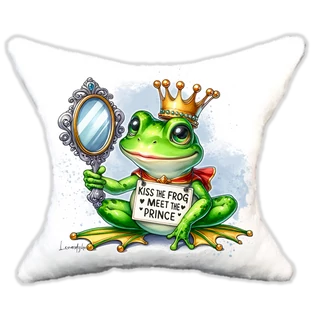 Plüss párna békás csókold meg a békát......
