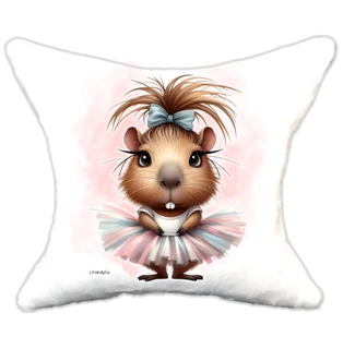 Plüss párna Capybara Balerina