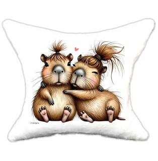 Plüss párna Capybara szerelmes pár