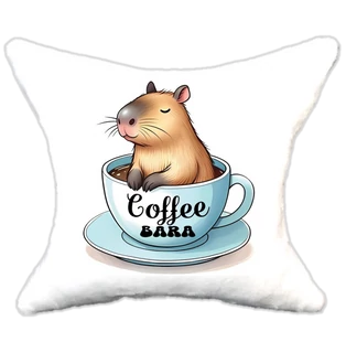 Plüss párna Capybara kávé