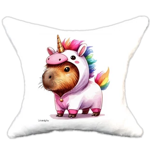 Plüss párna Capybara unikornis