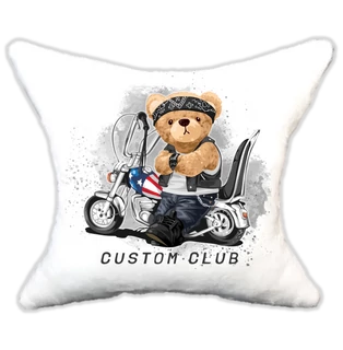 Plüss párna Menő maci motor-custom club