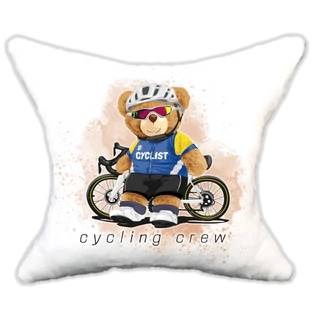 Plüss párna Menő maci bicikli-cycling crew