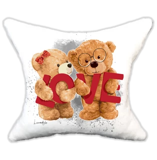 Plüss párna Menő maci-love
