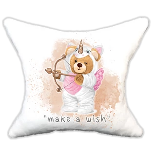 Plüss párna Menő maci-make a wish