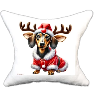 Plüss párna Tacskó mikulás hangulatban