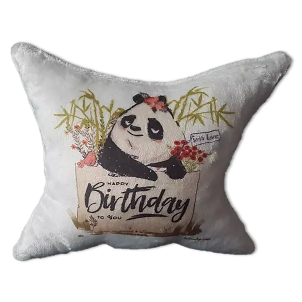 Plüss Párna Panda Happy Birthday