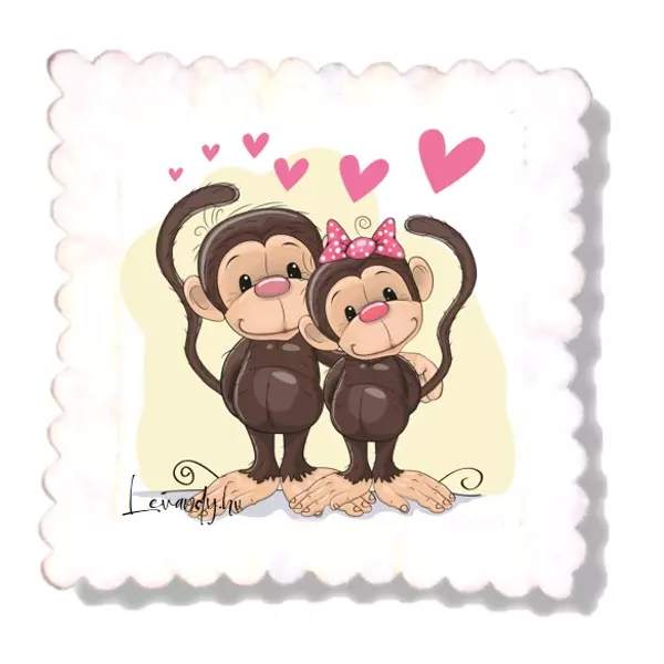  Hűtőmágnes levendulával szerelmes majmok-névvel is rendelhető