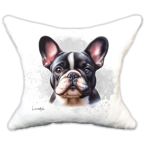 Plüss párna kutyás-névvel is rendelhető Boston Terrier