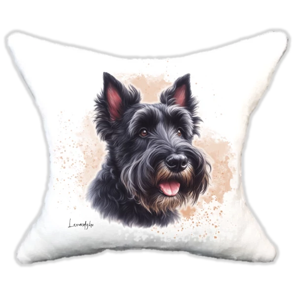 Plüss párna kutyás-névvel is rendelhető Skót terrier