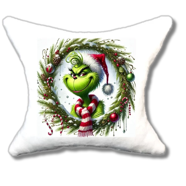  zöld troll karácsonyi plüss párna