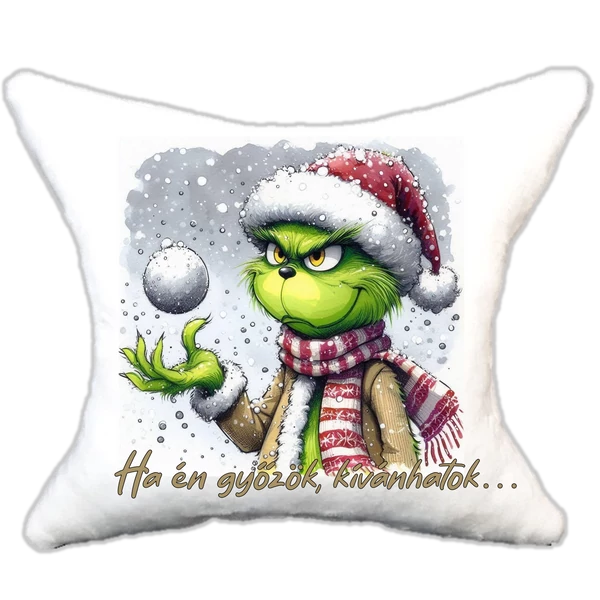 Morcos zöld troll plüss párna