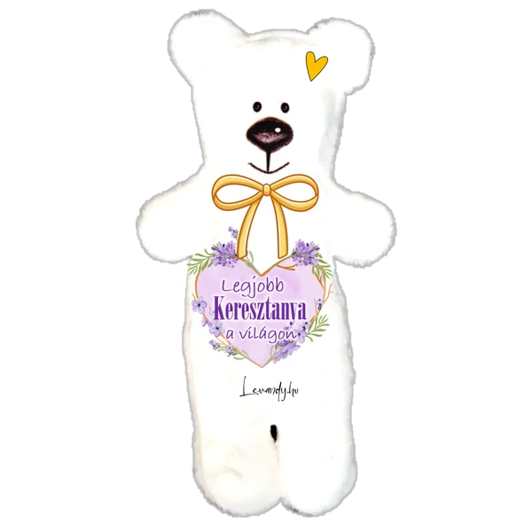 Levendulás Üzenő Maci -Legjobb Kersztanya