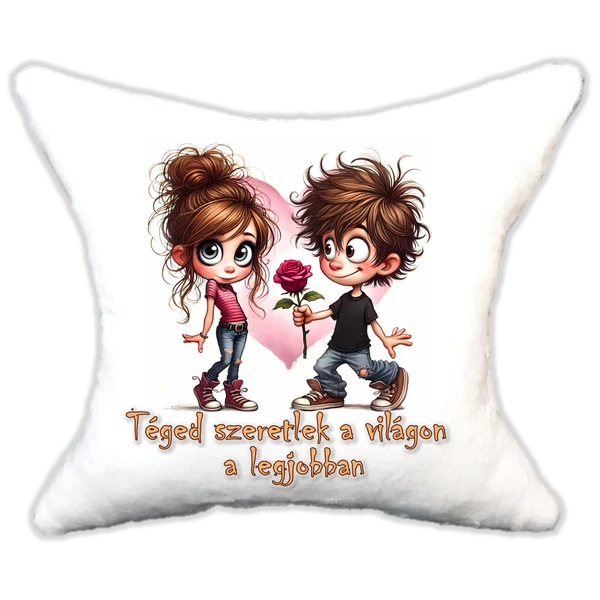 szerelmes cuki pár, plüsspárna, cuki  párna valentinnapra, levandy