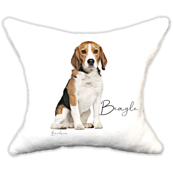 Plüss párna  kutyás Beagle