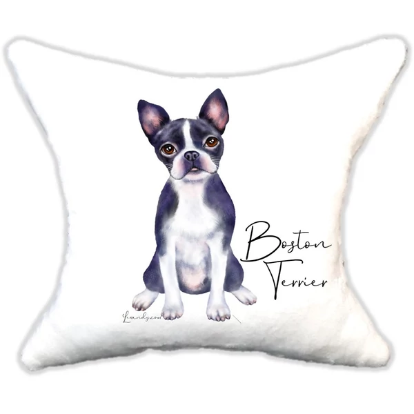 Plüss párna  kutyás Boston Terrier